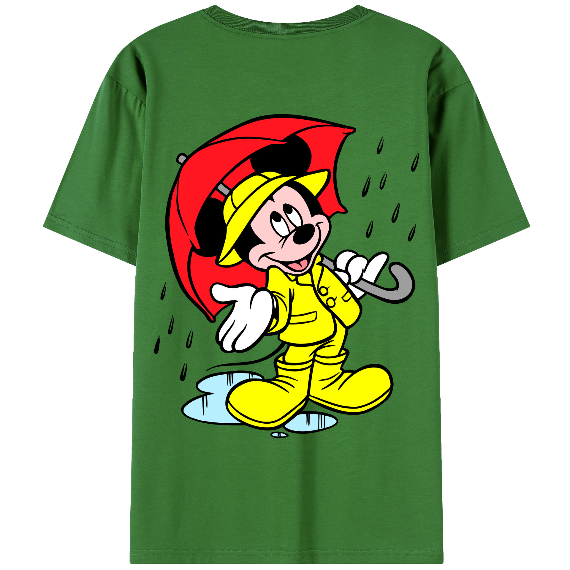 （画像用） ミッキーマウス Mickey Mouse レディース半袖Tシャツ(バックプリント)